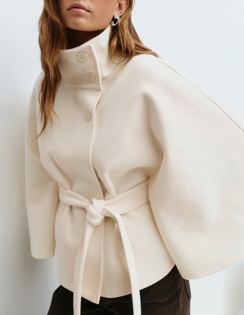 Womens Coat Classic Warm Relaxed Structured in Khaki – Lark