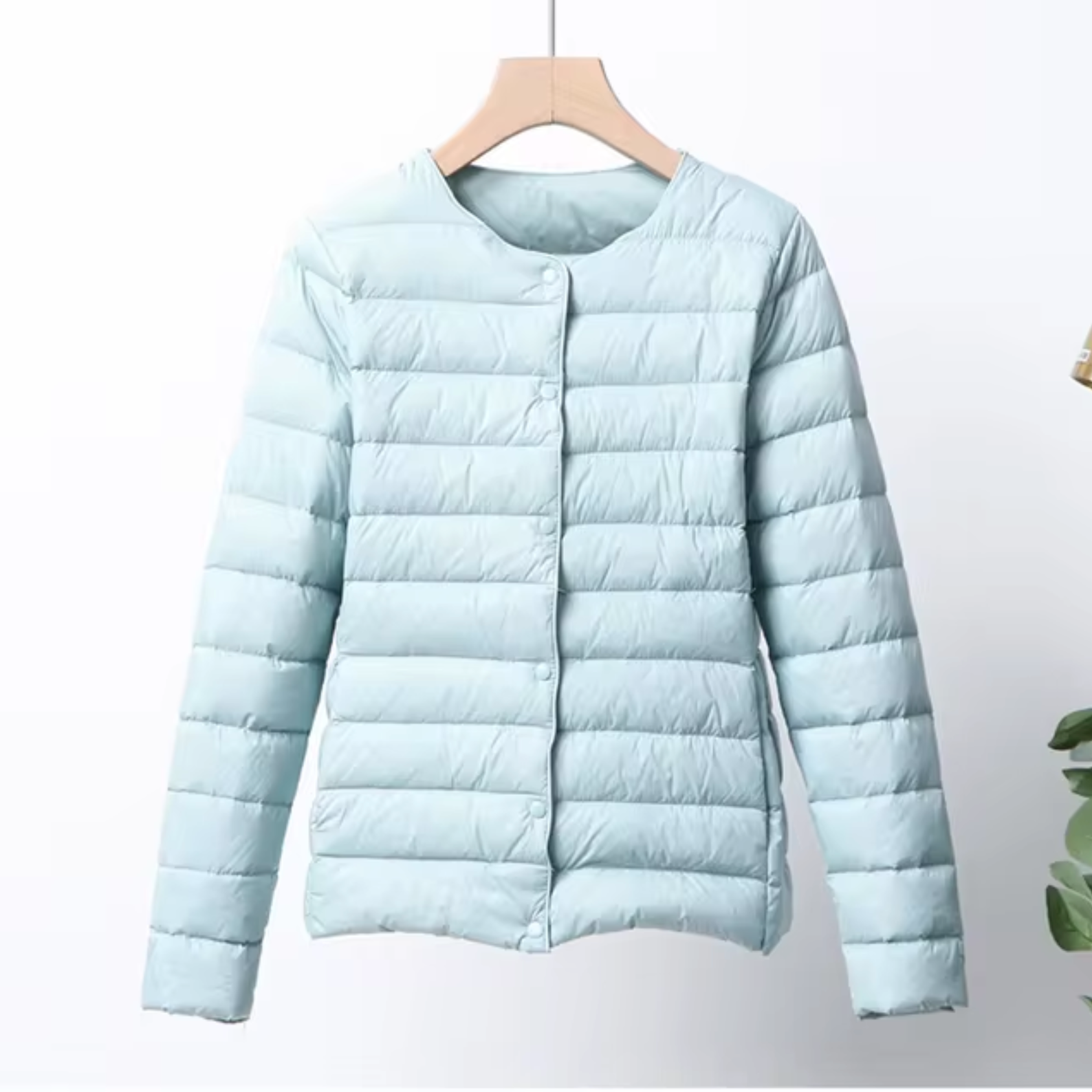 Womens Puffer Jacket Ultralight Short Design in White – Sage