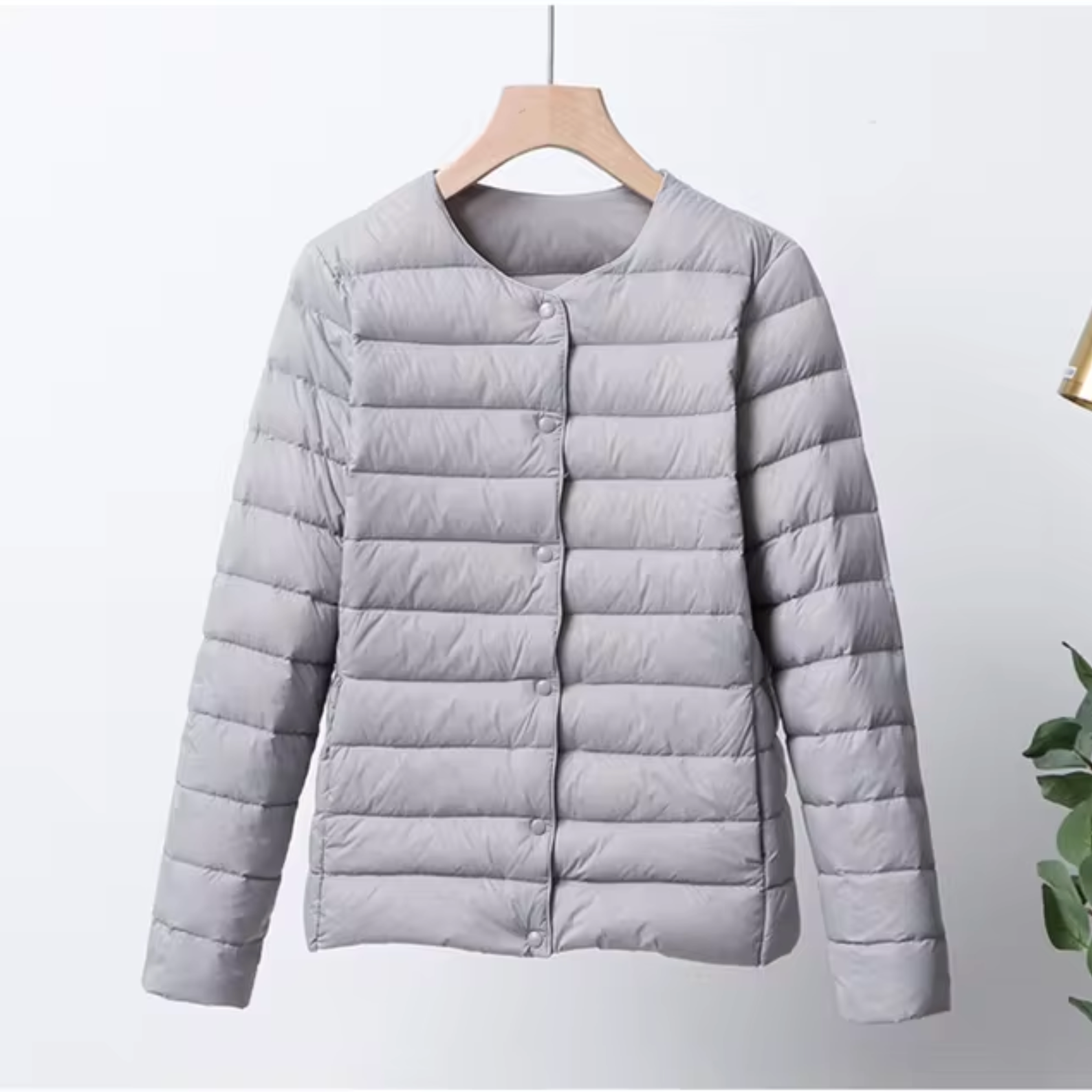 Womens Puffer Jacket Ultralight Short Design in White – Sage