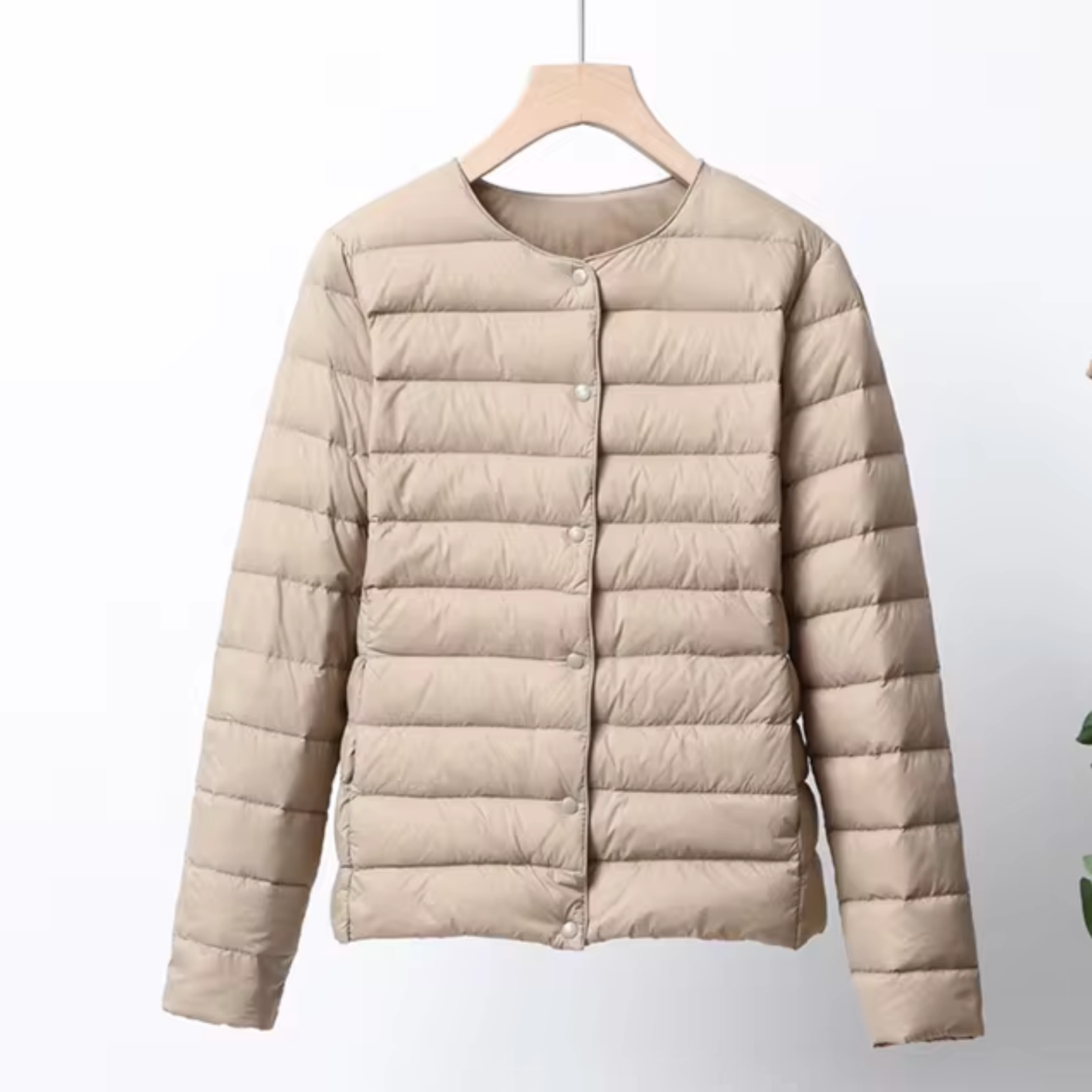 Womens Puffer Jacket Ultralight Short Design in White – Sage