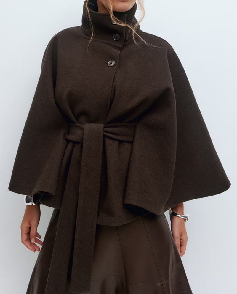 Womens Coat Classic Warm Relaxed Structured in Khaki – Lark