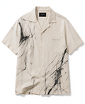 Coastal Ink Camp Collar Shirt - Ivory | Tarlano