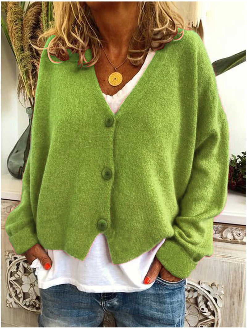 Womens Cardigan Knit Cosy Stylish Comfort in Orange – Elm