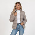 Womens Puffer Jacket Lightweight Quilted Slim Fit in Grey – Kit