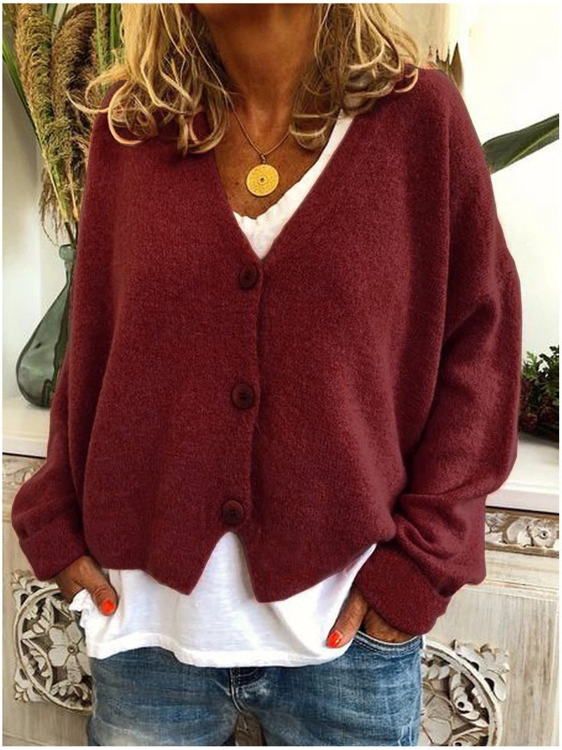 Womens Cardigan Knit Cosy Stylish Comfort in Orange – Elm