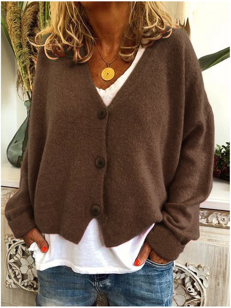 Womens Cardigan Knit Cosy Stylish Comfort in Orange – Elm