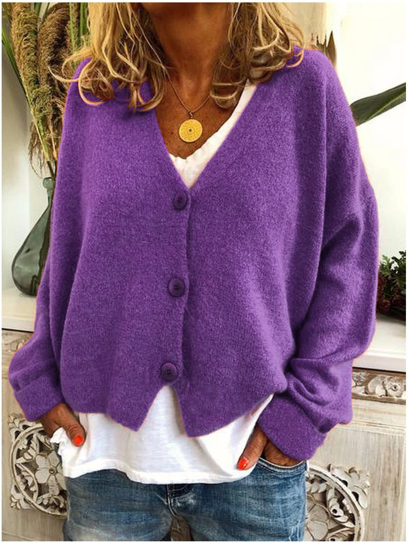 Womens Cardigan Knit Cosy Stylish Comfort in Orange – Elm
