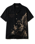 Relentless Graphic Resort Shirt - Black | Tarlano