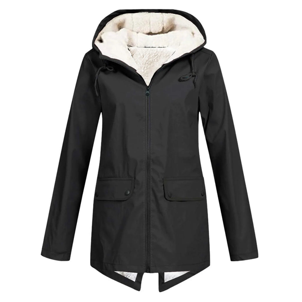 Womens Jacket Rain Hooded Waterproof Packable – Remi