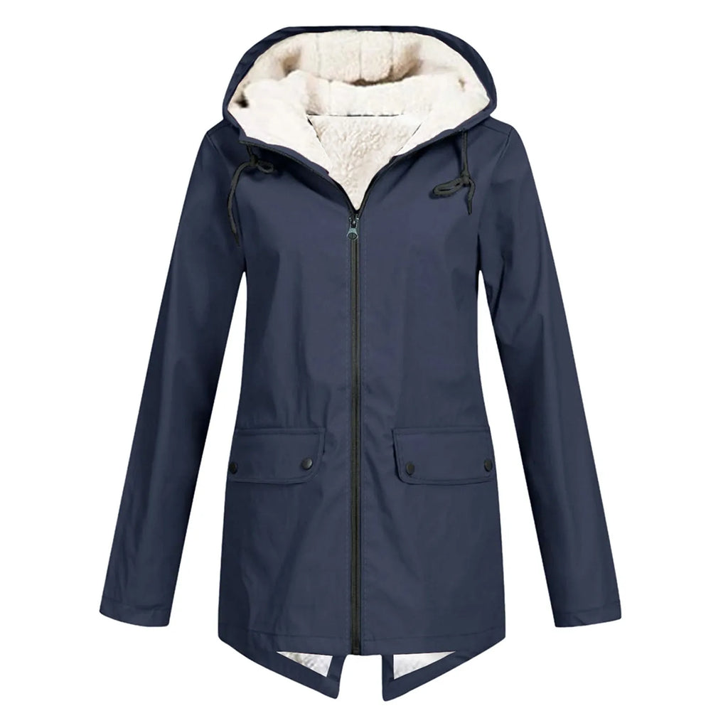 Womens Jacket Rain Hooded Waterproof Packable – Remi