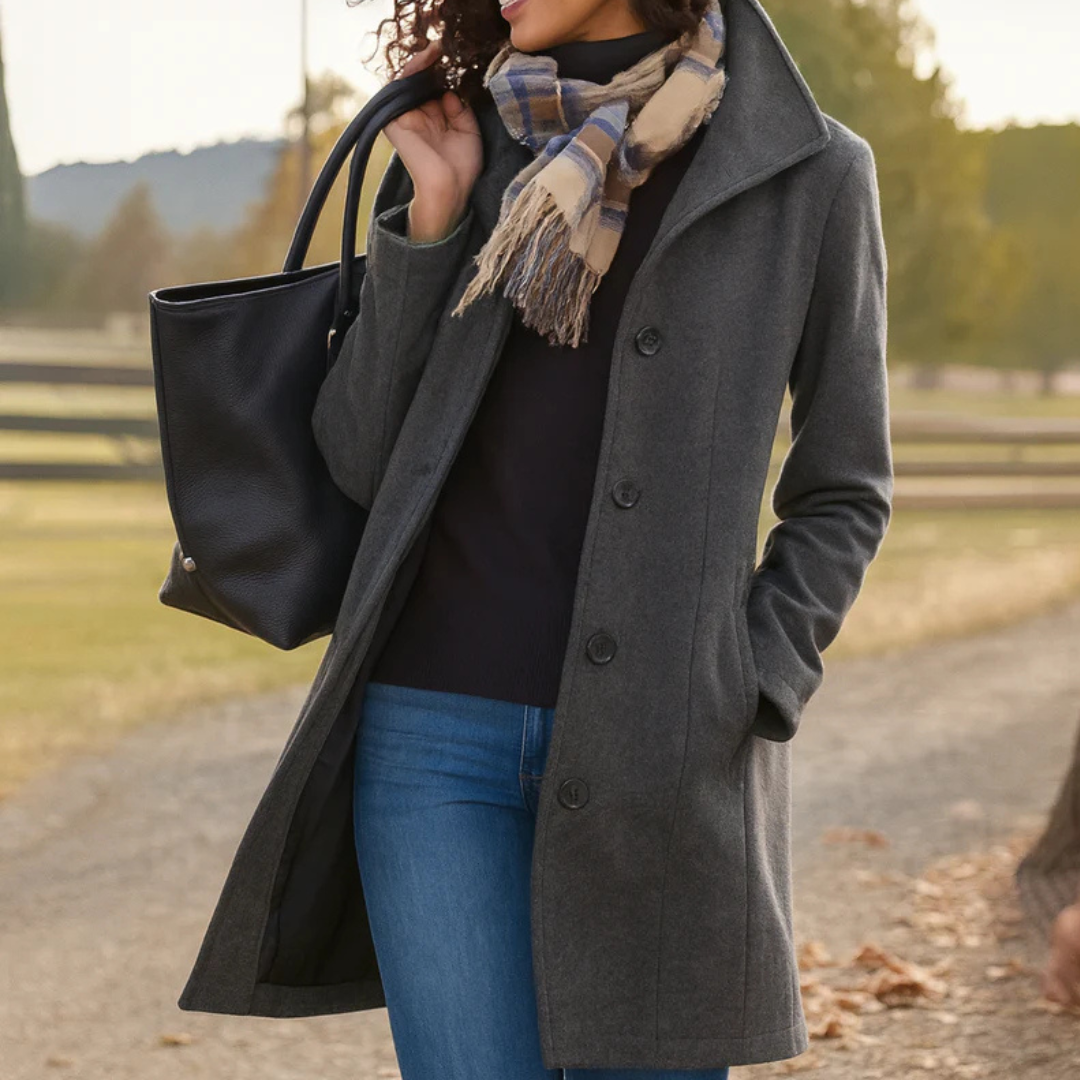 Womens Coat Wool Winter Timeless Elegant – Cora