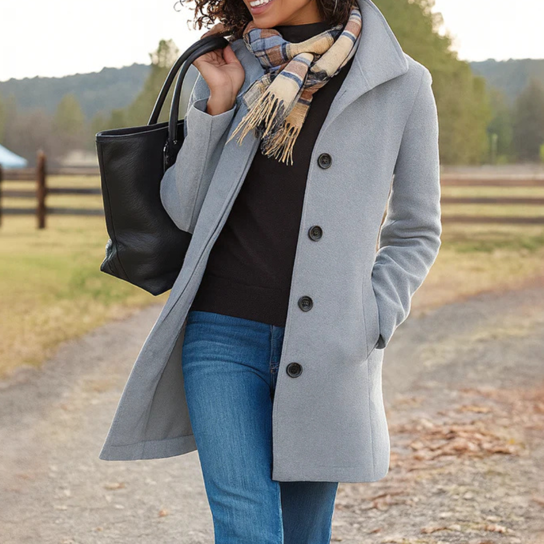 Womens Coat Wool Winter Timeless Elegant – Cora