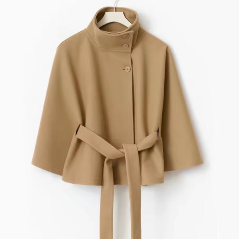 Womens Coat Classic Warm Relaxed Structured in Khaki – Lark