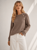 Womens Cardigan Crew Neck Knit Diagonal Button Detail Regular Fit – Zara