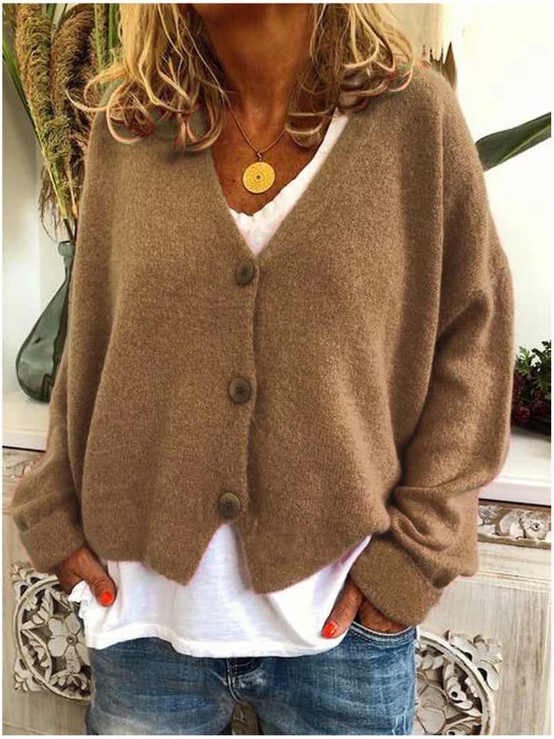 Womens Cardigan Knit Cosy Stylish Comfort in Orange – Elm