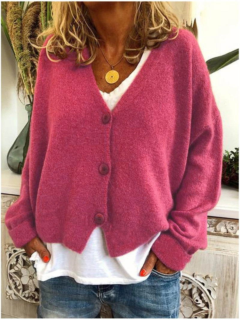 Womens Cardigan Knit Cosy Stylish Comfort in Orange – Elm