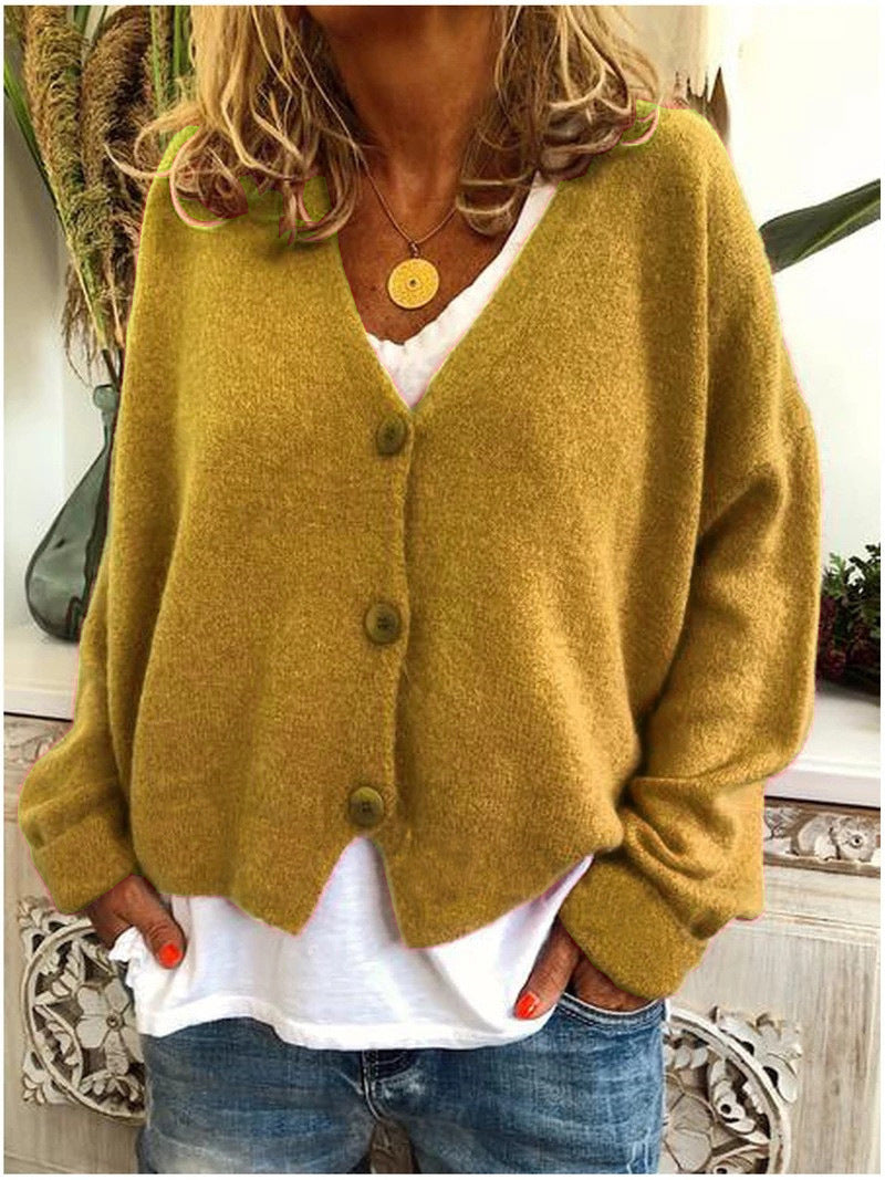 Womens Cardigan Knit Cosy Stylish Comfort in Orange – Elm