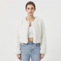 Womens Jacket Luxe Faux Fur Oversized Cosy – Ash
