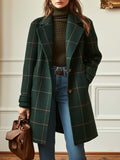 Womens Coat Wool Check Classic Tailored – Gwen