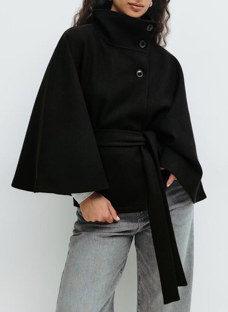 Womens Coat Classic Warm Relaxed Structured in Khaki – Lark