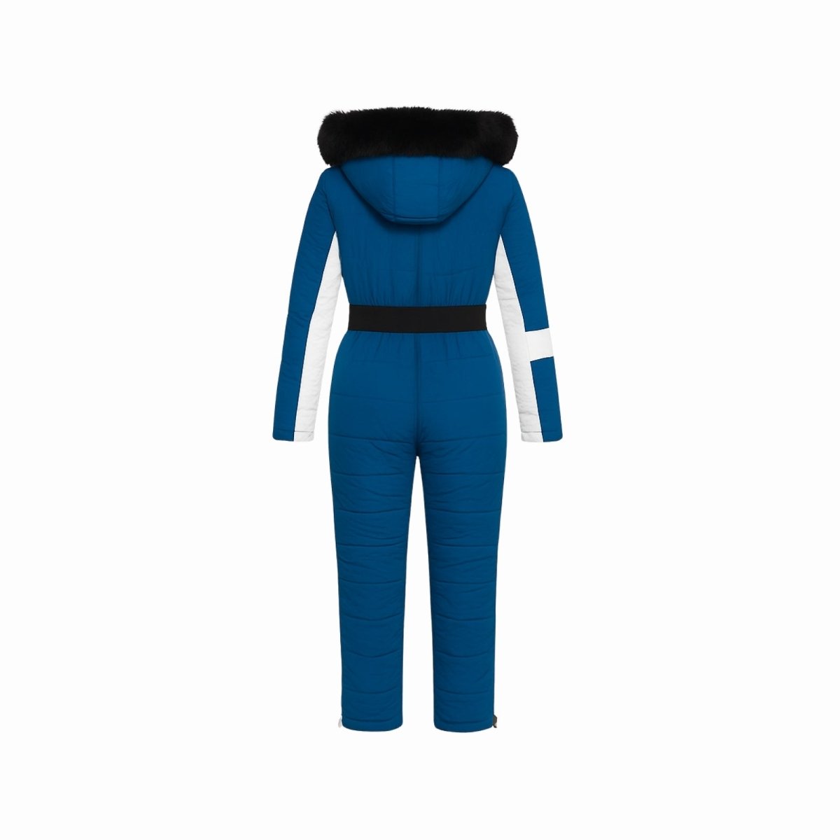 Womens Ski Suit One Piece Waterproof Fox Fur Hood 4-Way Stretch – Viv