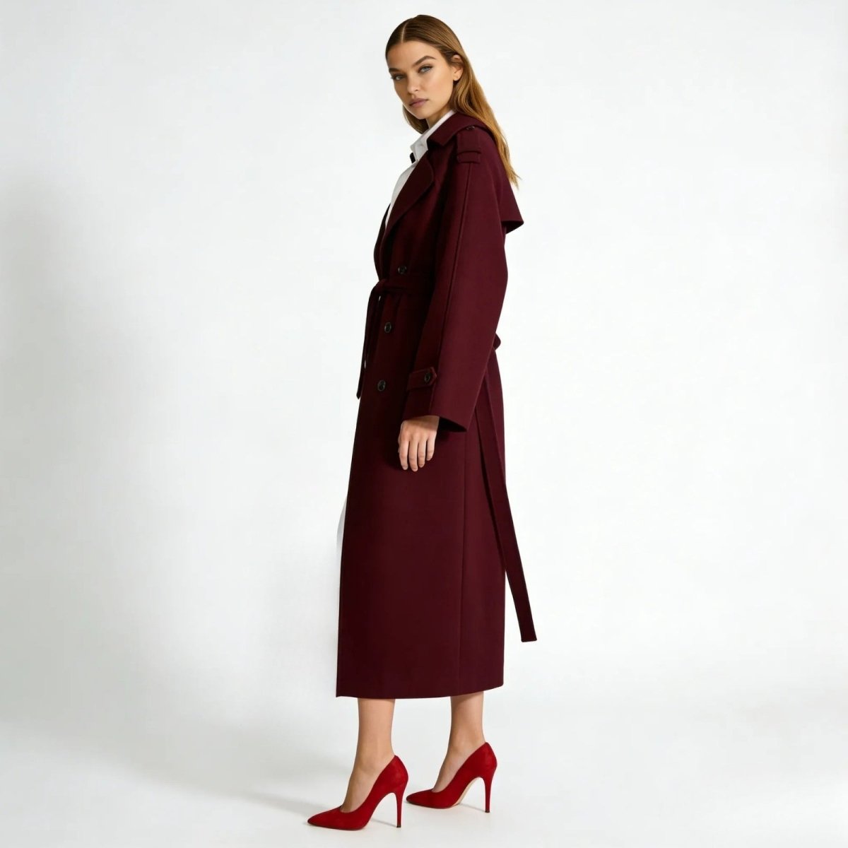 Womens Coat Classic Oversized Structured Long – Eve