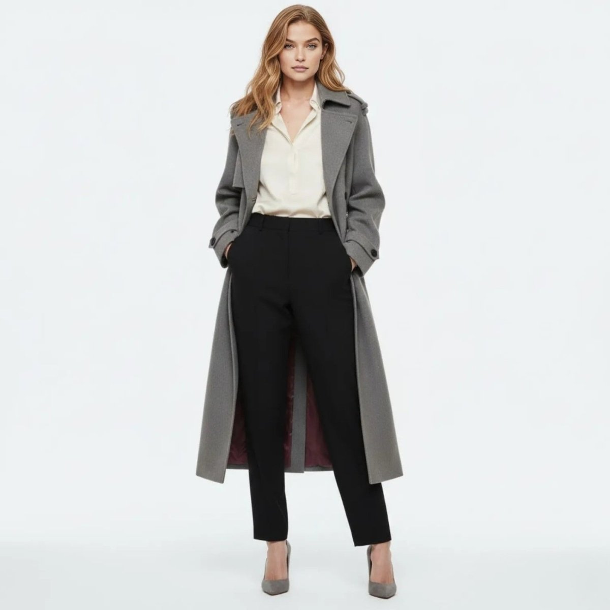 Womens Coat Classic Oversized Structured Long – Eve