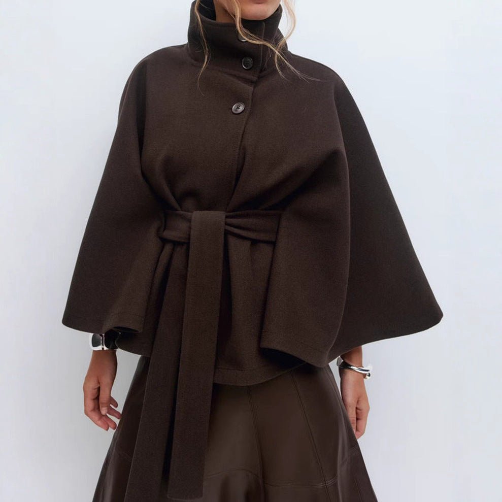 Womens Coat Classic Warm Relaxed Structured in Khaki – Lark