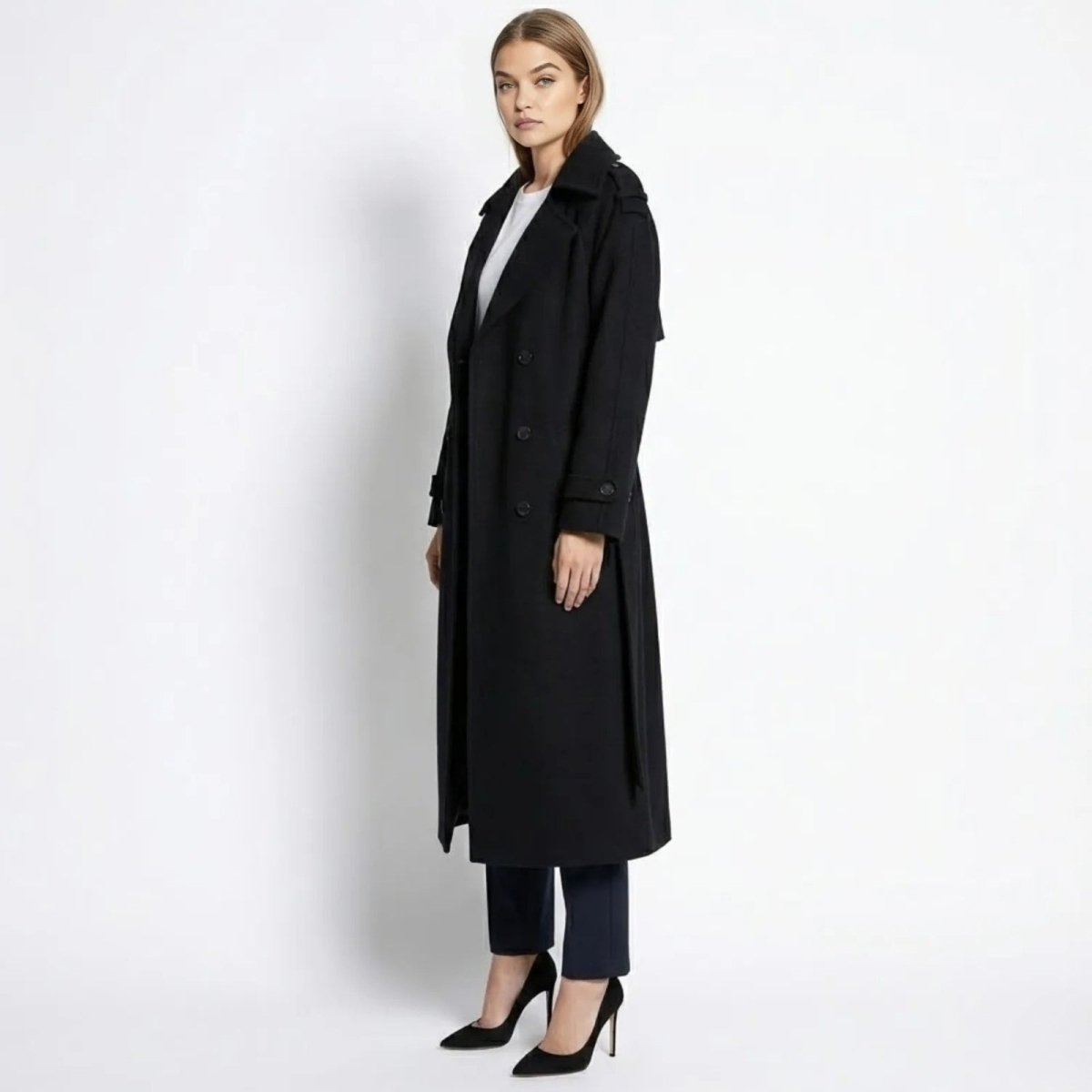Womens Coat Classic Oversized Structured Long – Eve