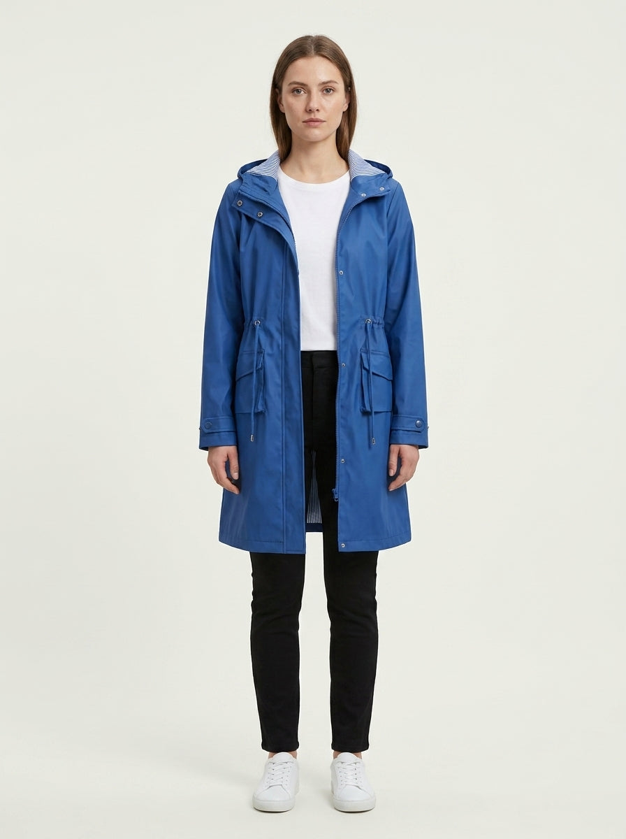 Long waterproof trench coat — On Model - Neutral | Generated by Modelize