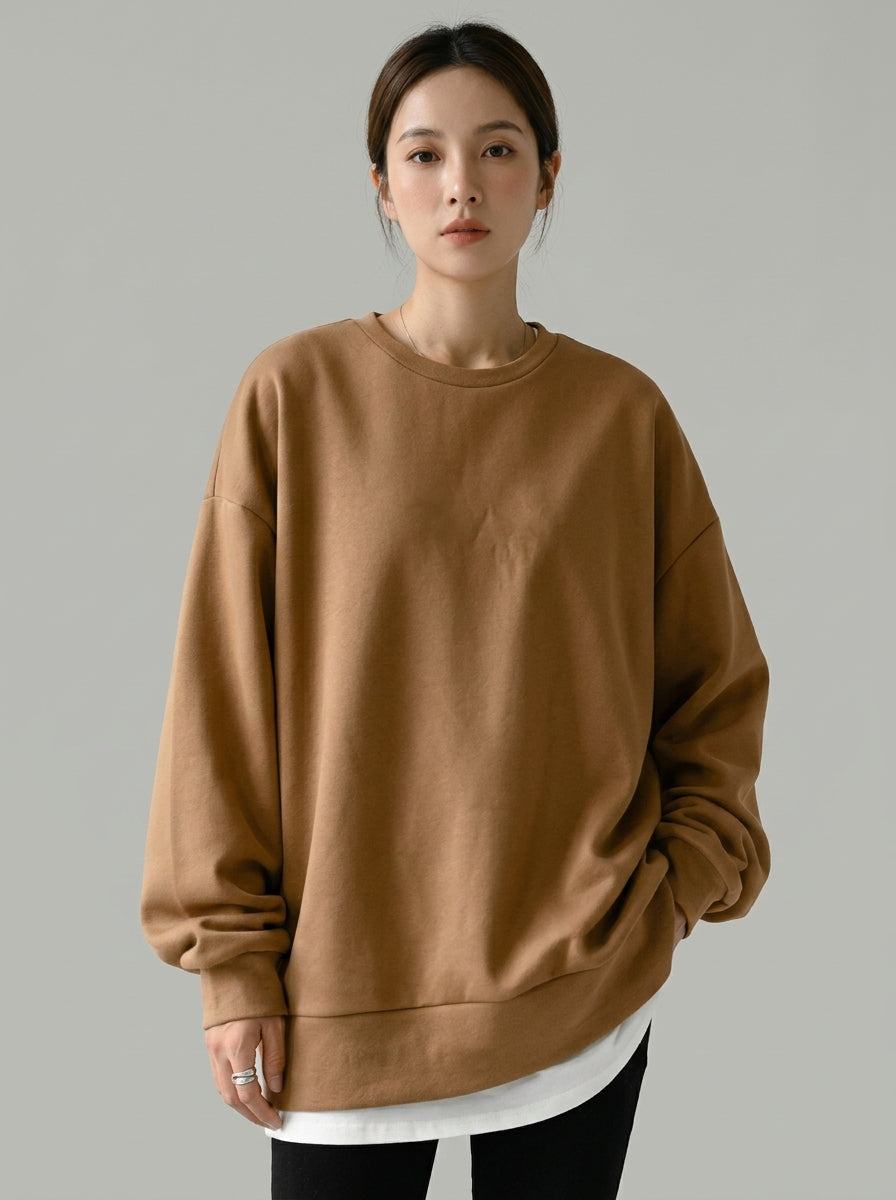 Oversized Sweatshirt — On Model - Upper Body | Generated by Modelize