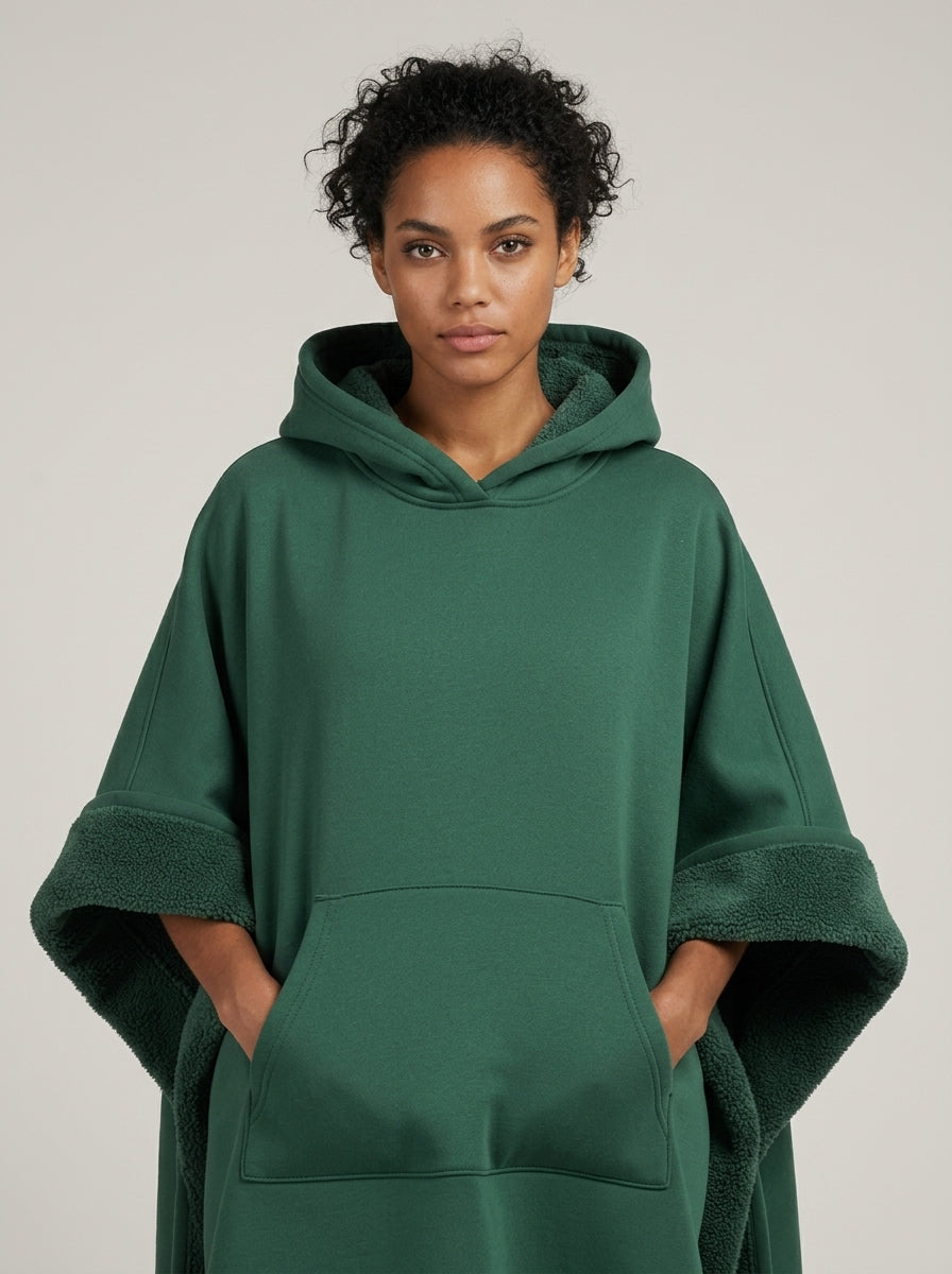 Wearable blanket hoodie — On Model - Upper Body | Generated by Modelize