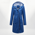 Women Coats Long Waterproof Trench Coat Over-Knee Hooded Adjustable Waist – Piper
