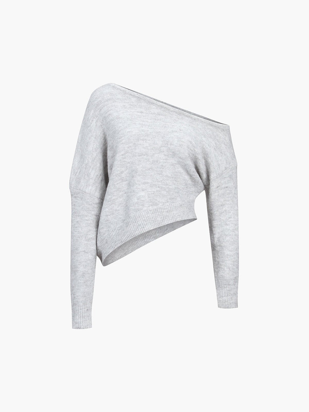 Womens Knit Jumper One Shoulder Asymmetric Long Sleeve – Demi