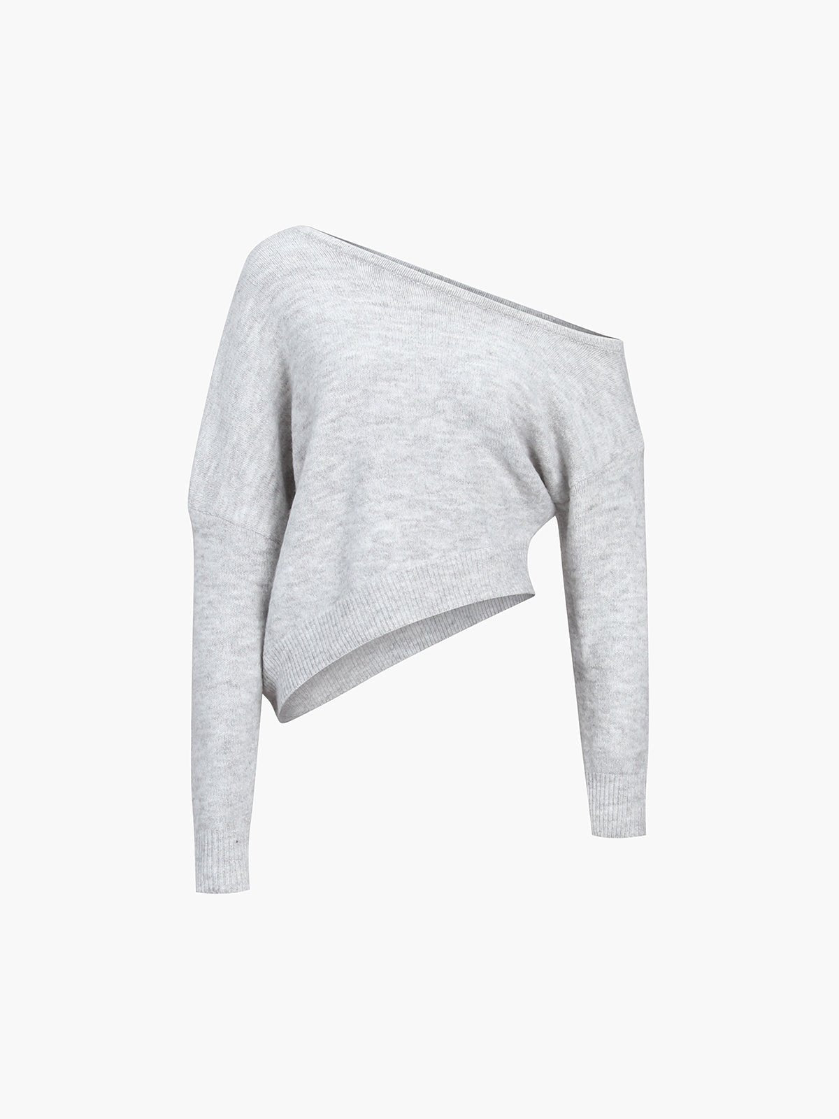 Womens Knit Jumper One Shoulder Asymmetric Long Sleeve – Demi
