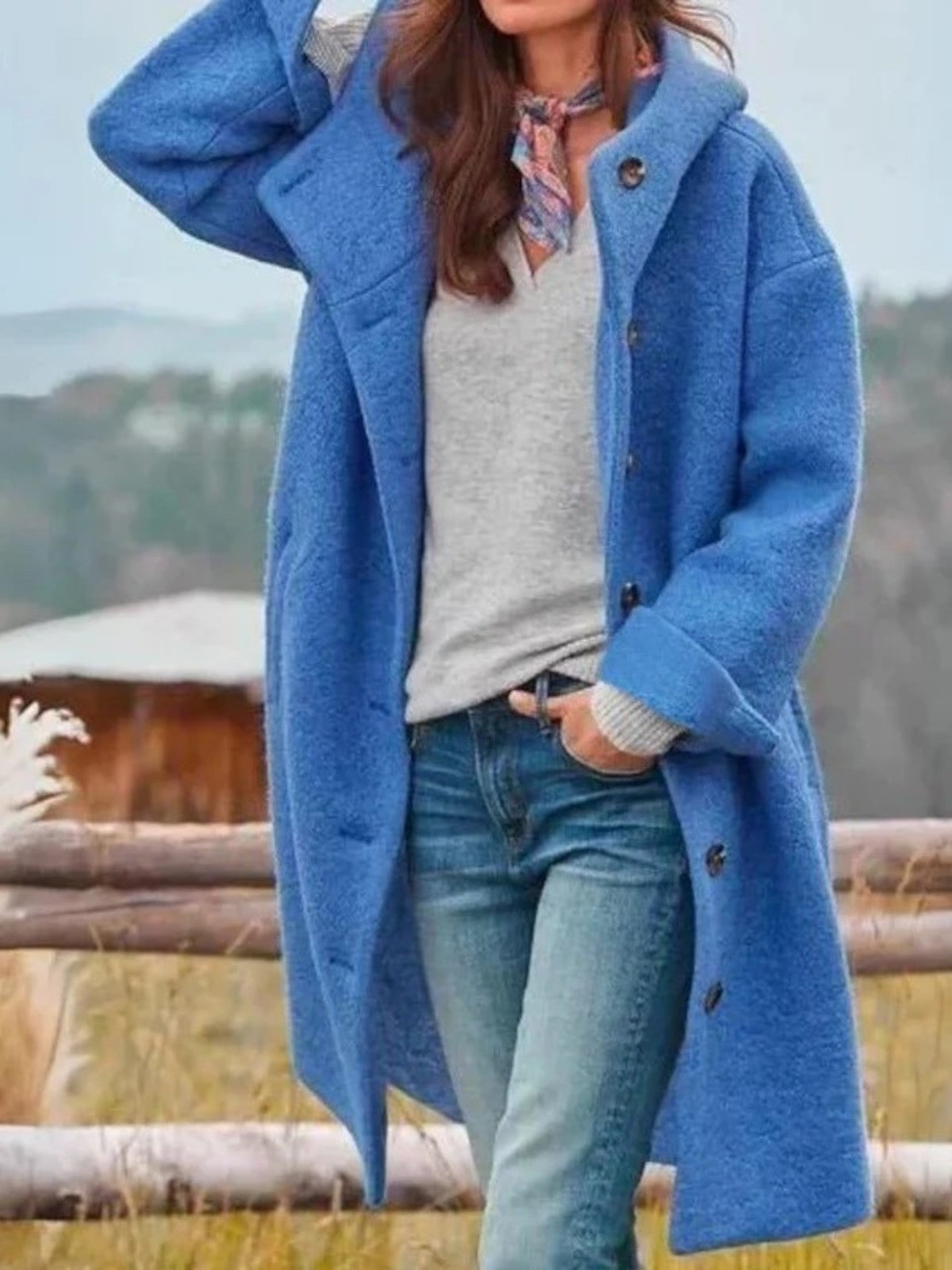 Womens Coat Thick Hooded Winter Warm in Green – Pia