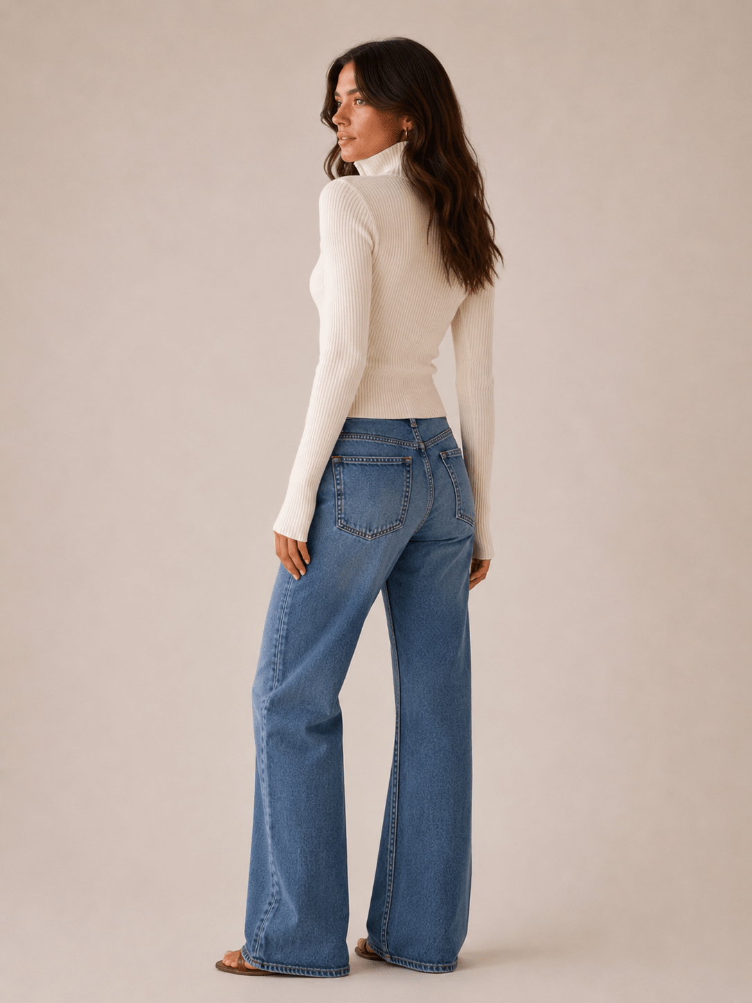 Womens Cardigan Chunky Ribbed Turtleneck Dual Zip Long Sleeve – Nell