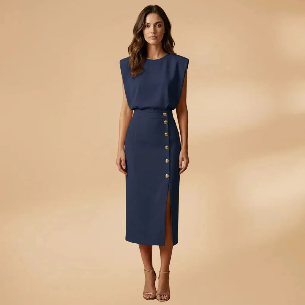 Winter Dresses Sleeveless Button Front Midi Dress Light Pink – Niva