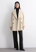 Women Coats Long Double Breasted Lapel Soft Texture Coat – Yeva