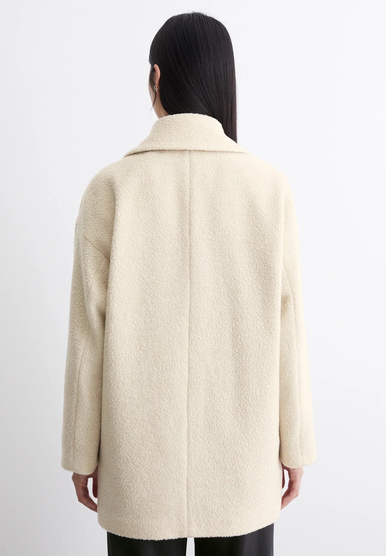 Women Coats Long Double Breasted Lapel Soft Texture Coat – Yeva