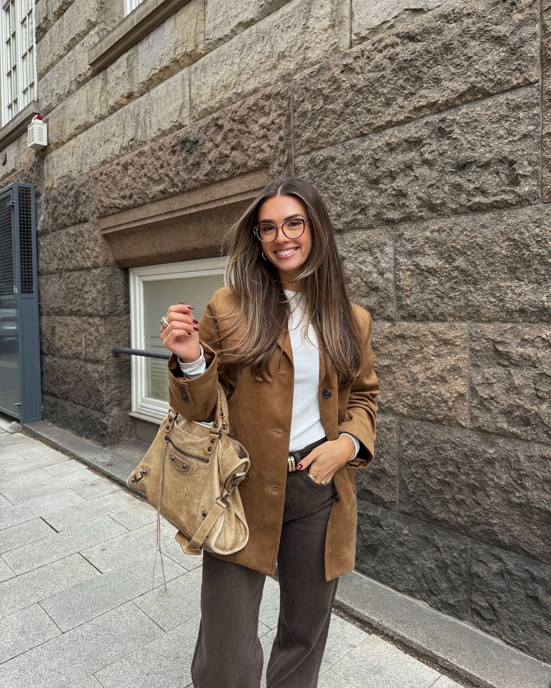 Women Coats Long Wool Blend Tailored Lapel Mid-Length Warm Brown – Leva