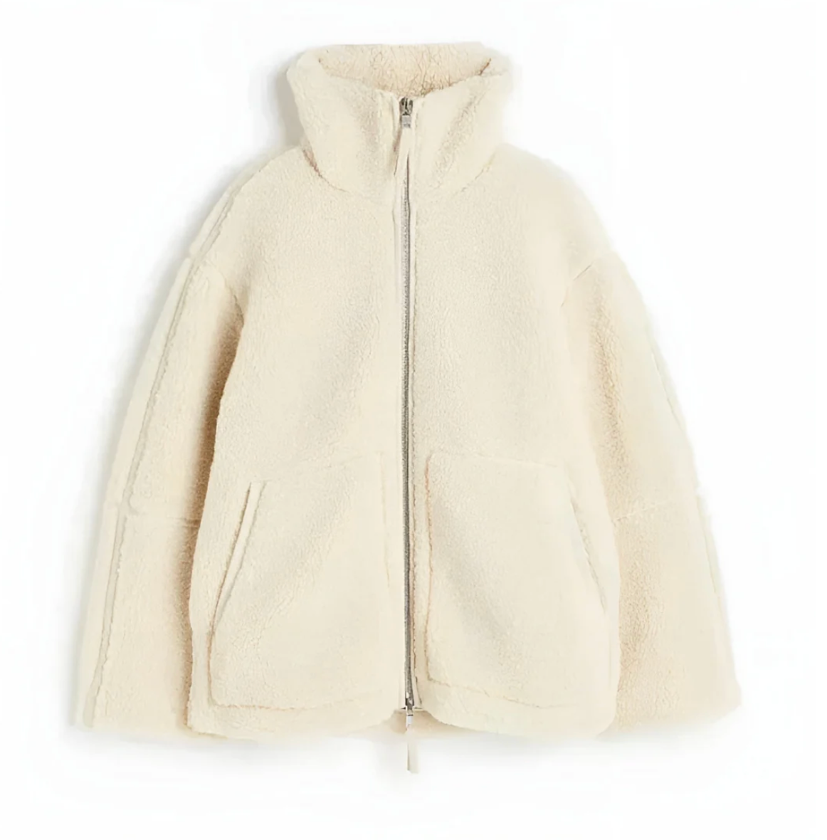 Womens Puffer Jacket Sherpa Zip-Up Oversized Stand Collar – Rova