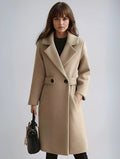 Women Coats Long Tailored Trench Wide Lapel Structured Fit – Vera