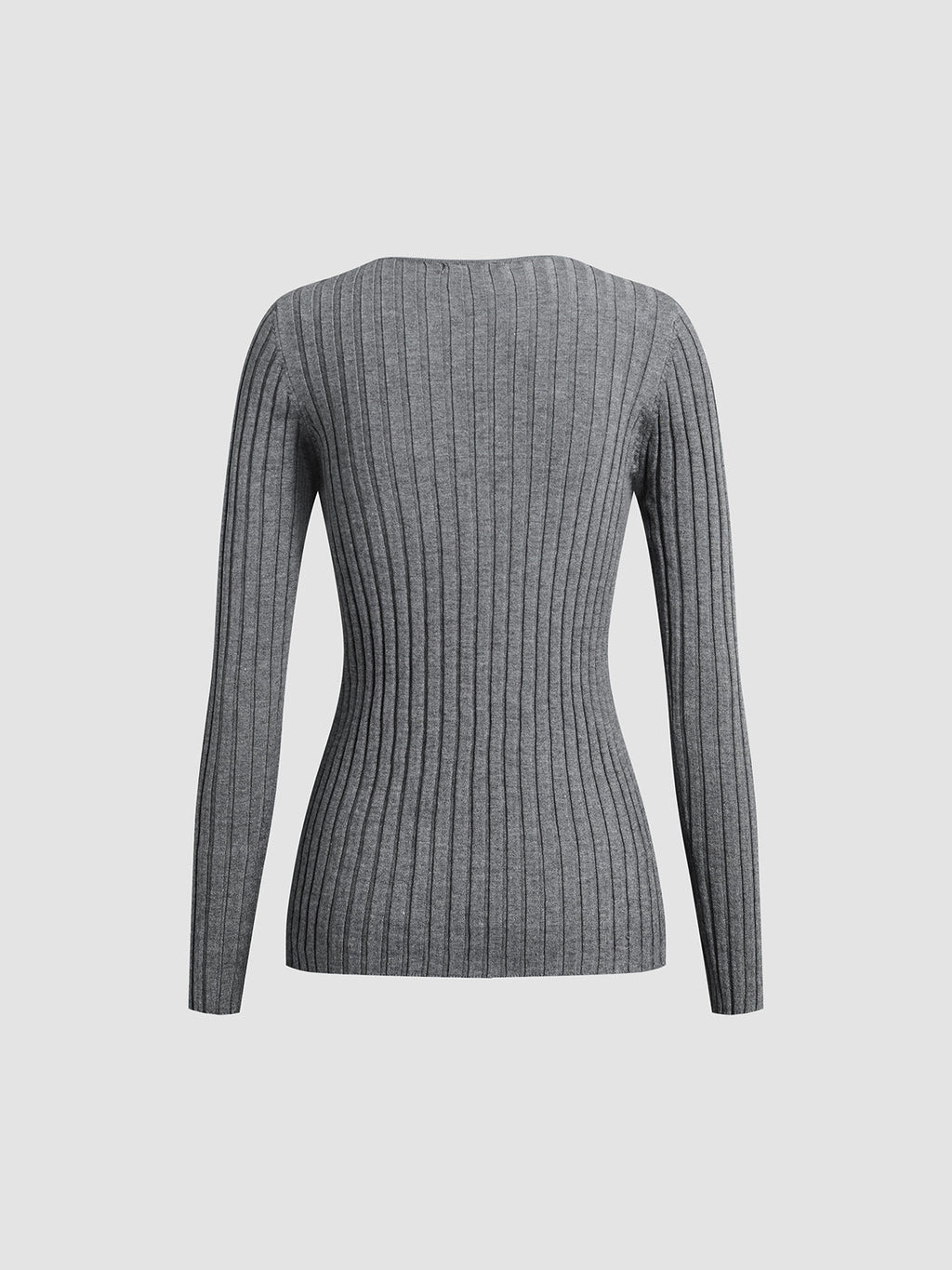 Womens Long Sleeve V-Neck Textured Knit Top High Stretch Regular Fit – Opal